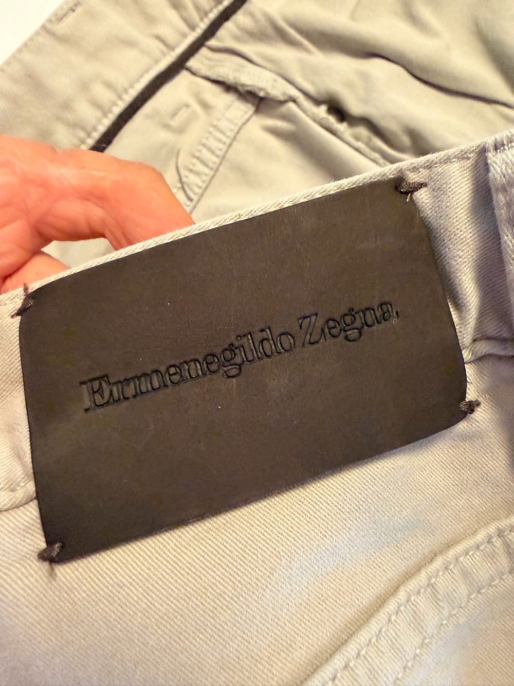 Ermenegildo Zegna Men's Grey Cotton Blend 5 Pocket Chino Pants Size 38 x 34 - Picture 15 of 15